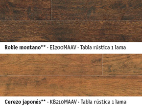 Suelos de madera en diferentes acabados para parquets y tarimas